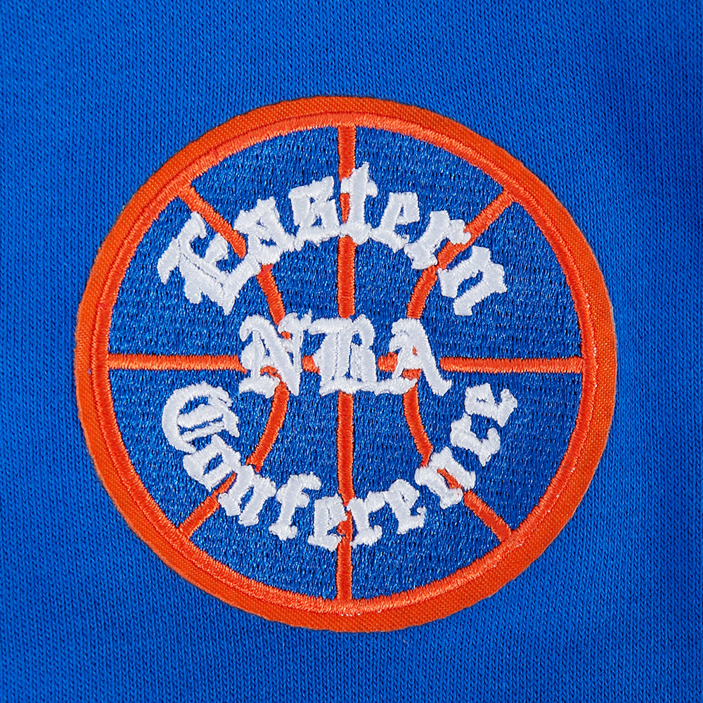 NBA NEW YORK KNICKS RETRO CLASSICS WOMEN'S SWEATSHIRT (ROYAL/ORANGE/ROYAL)
