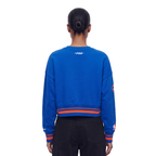 NBA NEW YORK KNICKS RETRO CLASSICS WOMEN'S SWEATSHIRT (ROYAL/ORANGE/ROYAL)