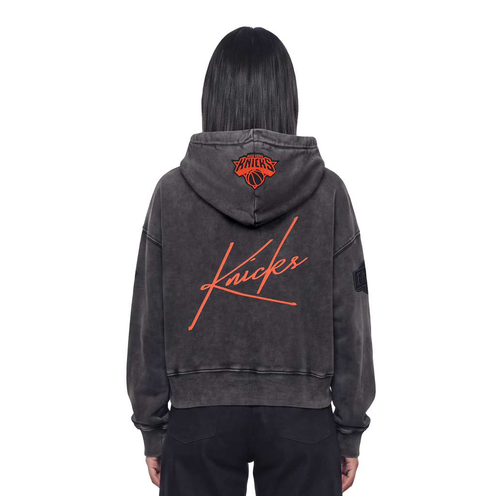 NBA NEW YORK KNICKS ECLIPSE WOMEN'S SWEATSHIRT (WASHED BLACK)