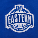 NBA NEW YORK KNICKS CHANDAIL À CAPUCHON DU CHAMPIONNAT 2026 COURT POUR FEMME (BLEU ROYAL/ORANGE/BLEU ROYAL)