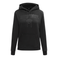 NBA NEW YORK KNICKS TRIPLE BLACK CHANDAIL À CAPUCHON EN MOLLETON POUR FEMME (TRIPLE NOIR FEMME)