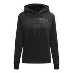 NBA NEW YORK KNICKS TRIPLE BLACK CHANDAIL À CAPUCHON EN MOLLETON POUR FEMME (TRIPLE NOIR FEMME)