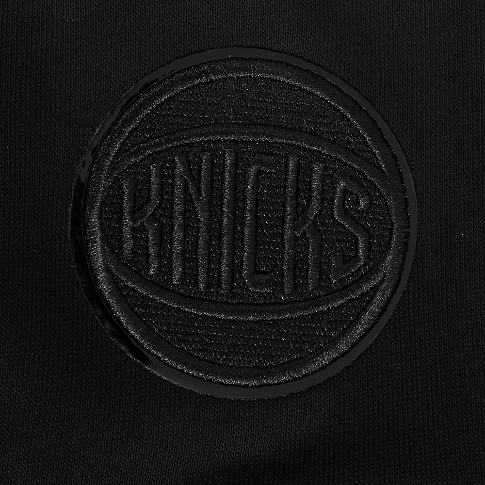 NBA NEW YORK KNICKS TRIPLE BLACK CHANDAIL À CAPUCHON EN MOLLETON POUR FEMME (TRIPLE NOIR FEMME)