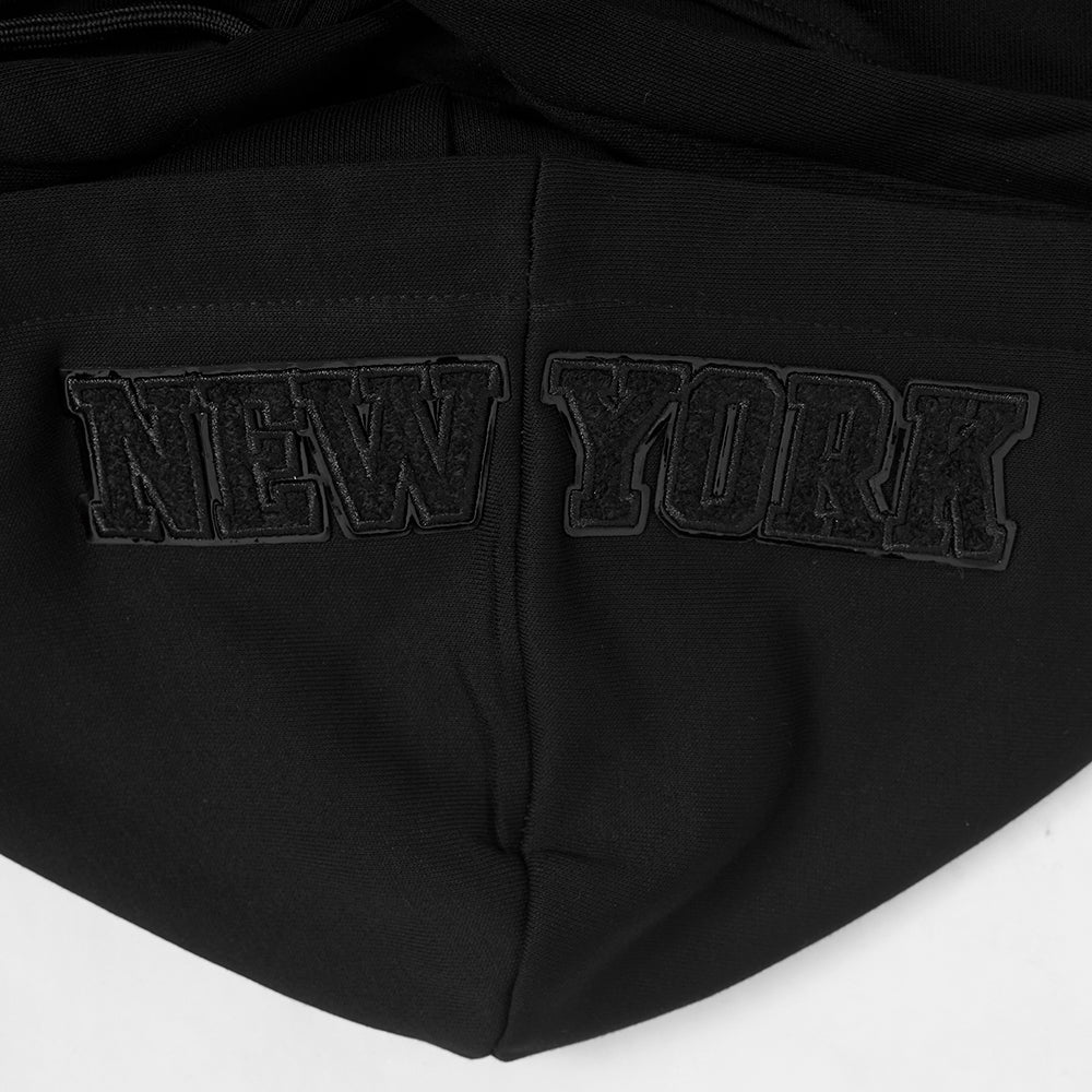 NBA NEW YORK KNICKS TRIPLE BLACK CHANDAIL À CAPUCHON EN MOLLETON POUR FEMME (TRIPLE NOIR FEMME)