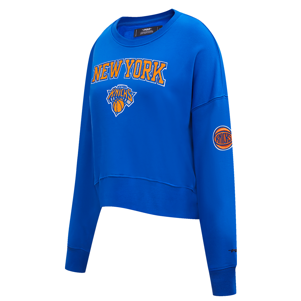 NBA NEW YORK KNICKS CLASSIC WOMEN'S CREWNECK (ROYAL BLUE)