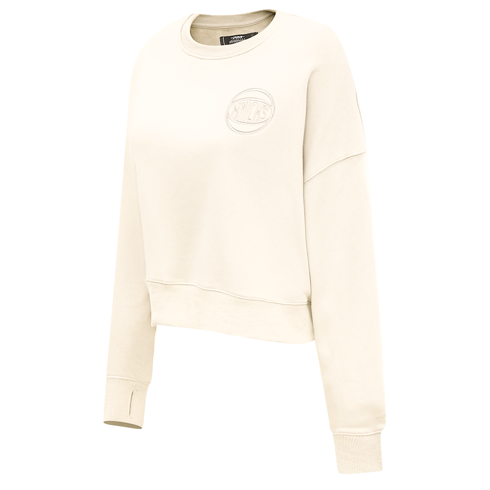 NBA NEW YORK KNICKS NEUTRAL WOMEN'S CREWNECK (EGGSHELL)