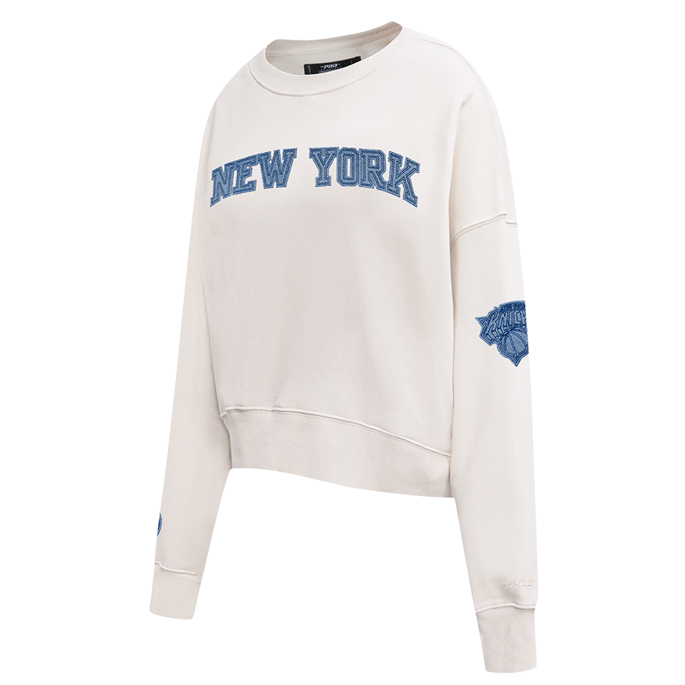NBA NEW YORK KNICKS VARSITY BLUES WOMEN'S CREWNECK (LINEN)
