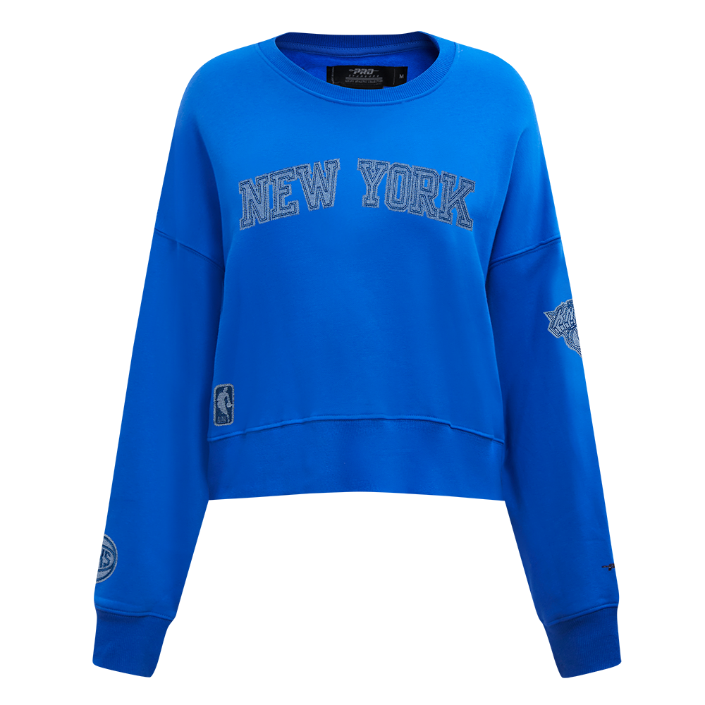 NBA NEW YORK KNICKS VARSITY BLUES CHANDAIL À COL ROND POUR FEMME (BLEU ROYAL)