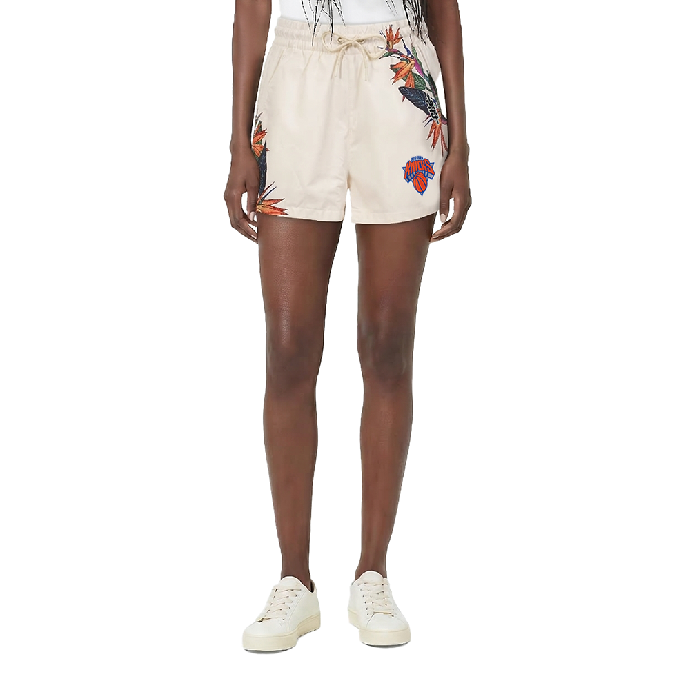 NBA NEW YORK KNICKS PARADISE SHORT TISSÉ POUR FEMME (COQUILLE D'ŒUF)