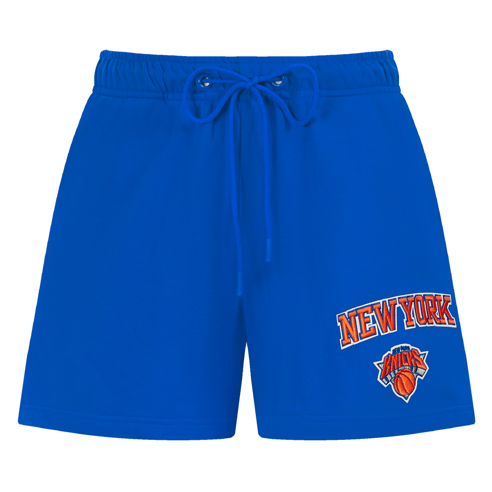 NBA NEW YORK KNICKS CLASSIC WOMEN'S FLEECE SHORT (ROYAL BLUE)