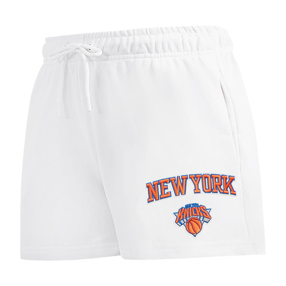 NBA NEW YORK KNICKS CLASSIC SHORT EN MOLLETON POUR FEMME (BLANC)