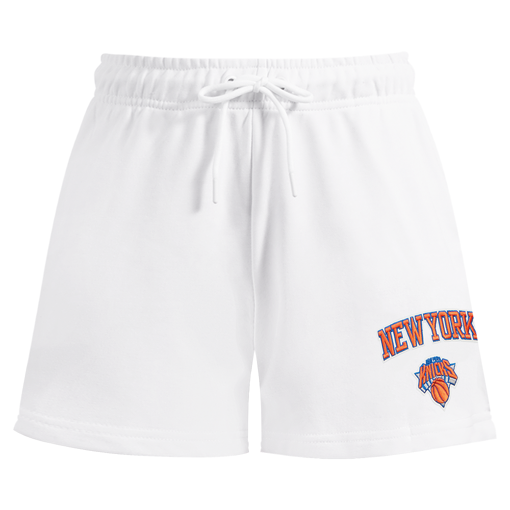NBA NEW YORK KNICKS CLASSIC WOMEN'S FLEECE SHORT (WHITE)