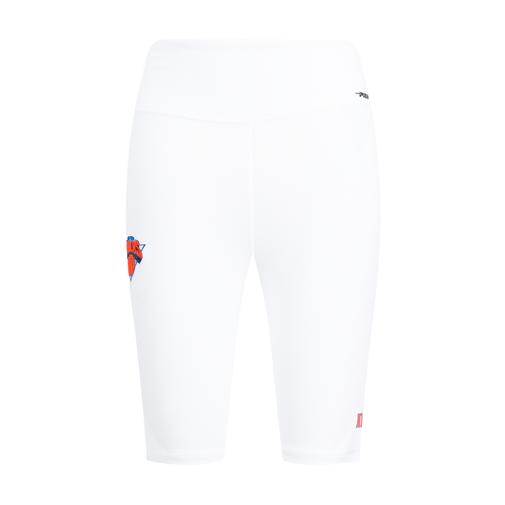 NBA NEW YORK KNICKS CLASSIC WOMEN'S COTTON BIKE SHORT (WHITE)