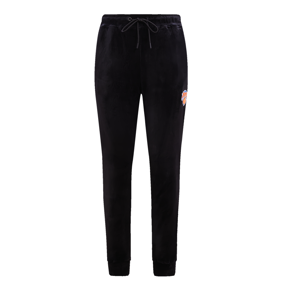 NBA NEW YORK KNICKS CLASSIC WOMEN'S VELOUR JOGGER (BLACK)