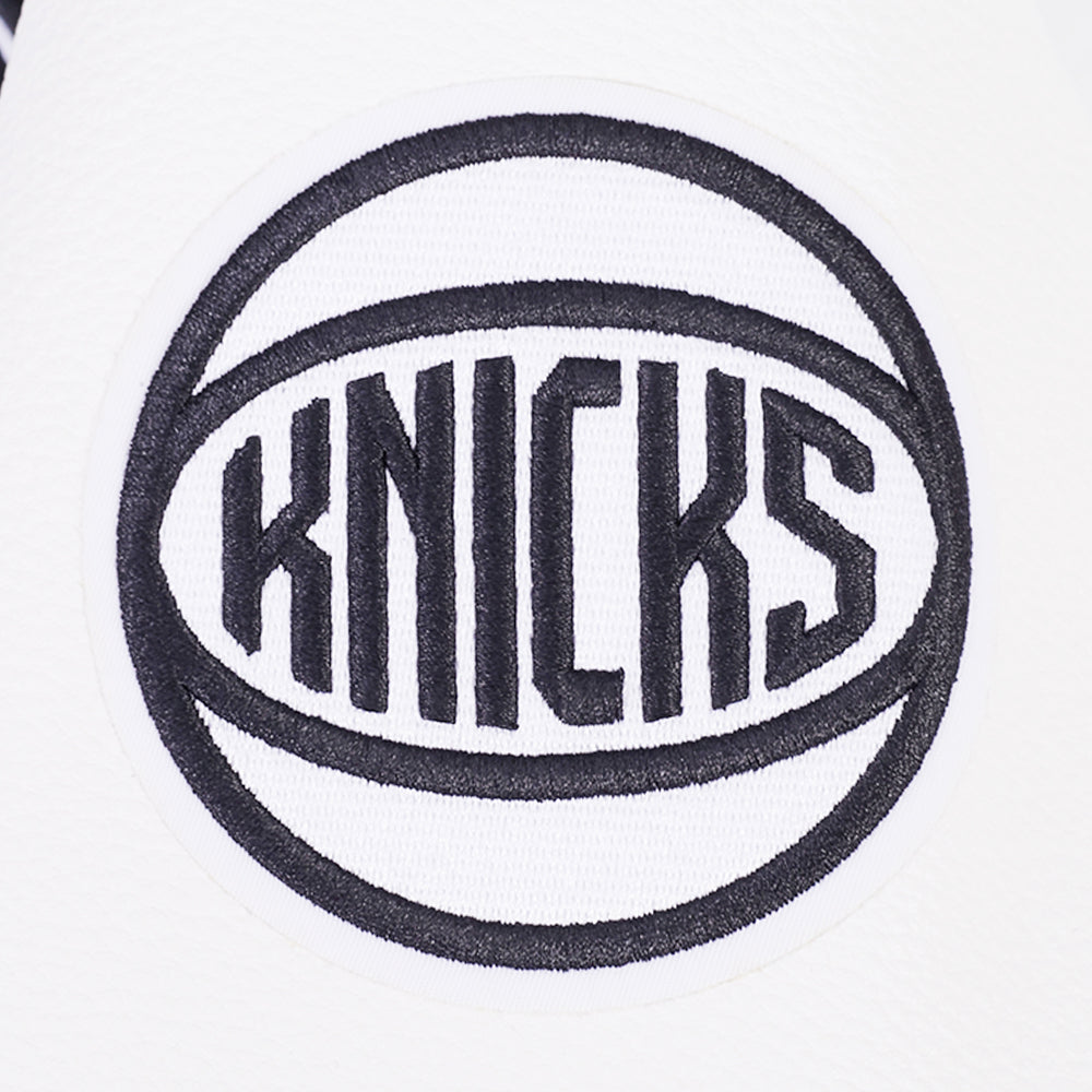 NBA NEW YORK KNICKS WOMEN'S VARSITY JACKET (BLACK/WHITE)