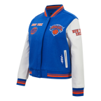 NBA NEW YORK KNICKS RETRO CLASSICS WOMEN'S COAT (ROYAL/ORANGE/ROYAL)