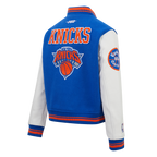 NBA NEW YORK KNICKS RETRO CLASSICS WOMEN'S COAT (ROYAL/ORANGE/ROYAL)