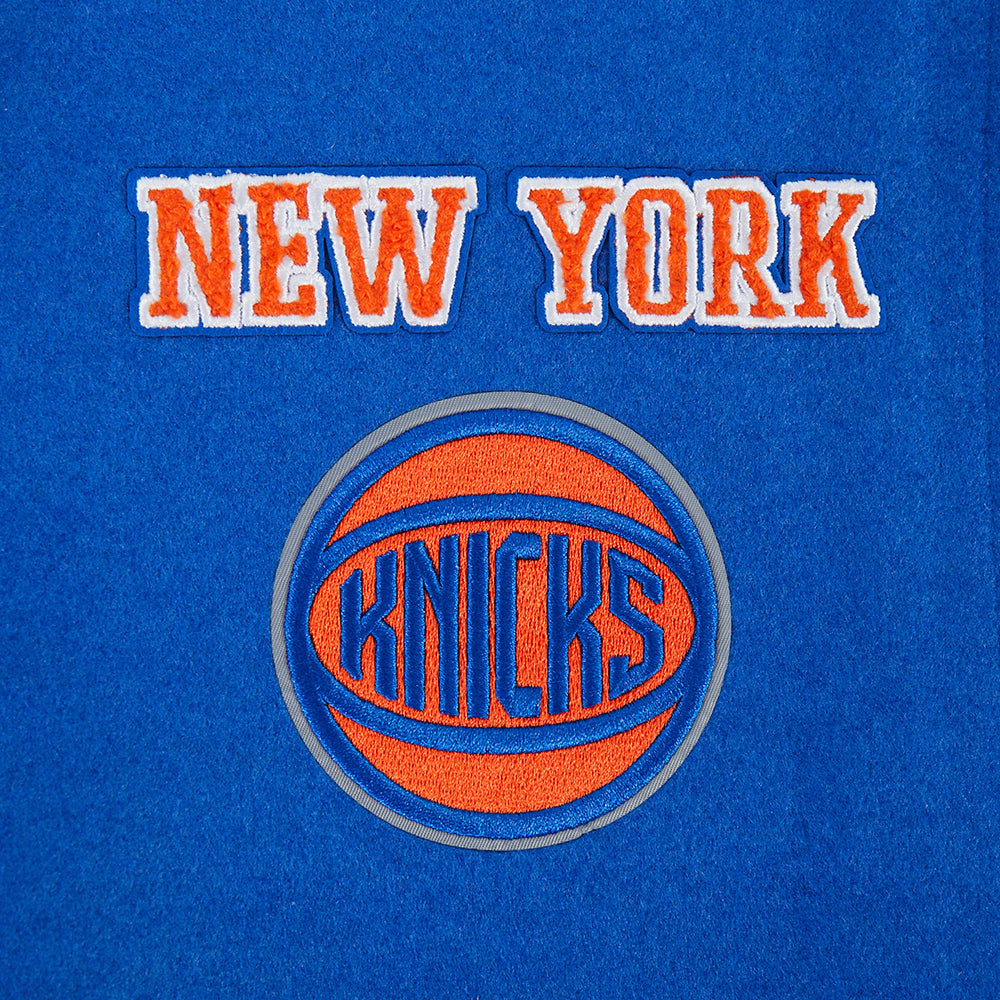 NBA NEW YORK KNICKS RETRO CLASSICS WOMEN'S COAT (ROYAL/ORANGE/ROYAL)