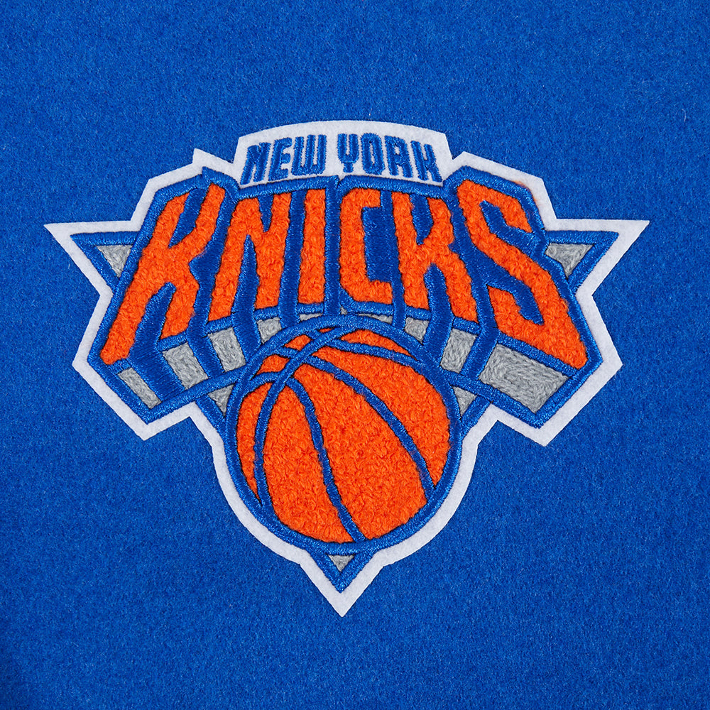 NBA NEW YORK KNICKS RETRO CLASSICS WOMEN'S COAT (ROYAL/ORANGE/ROYAL)