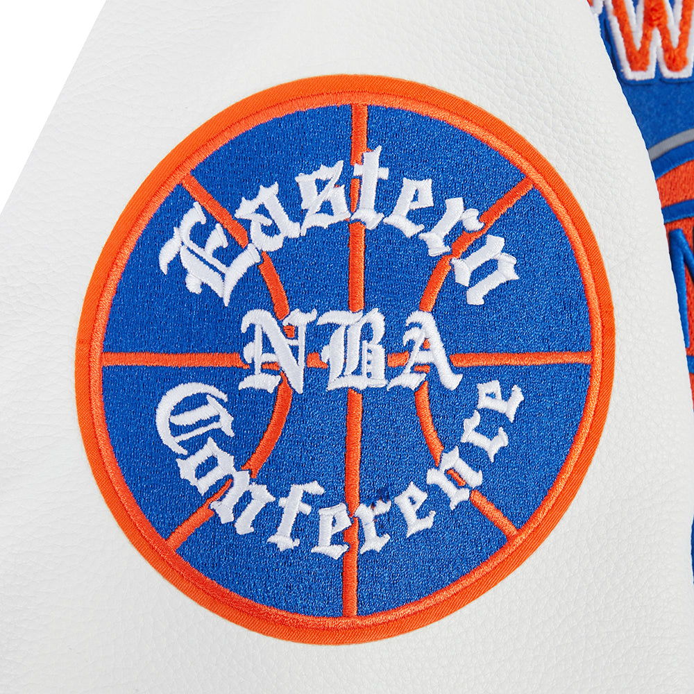 NBA NEW YORK KNICKS RETRO CLASSICS WOMEN'S COAT (ROYAL/ORANGE/ROYAL)
