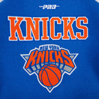 NBA NEW YORK KNICKS RETRO CLASSICS WOMEN'S COAT (ROYAL/ORANGE/ROYAL)