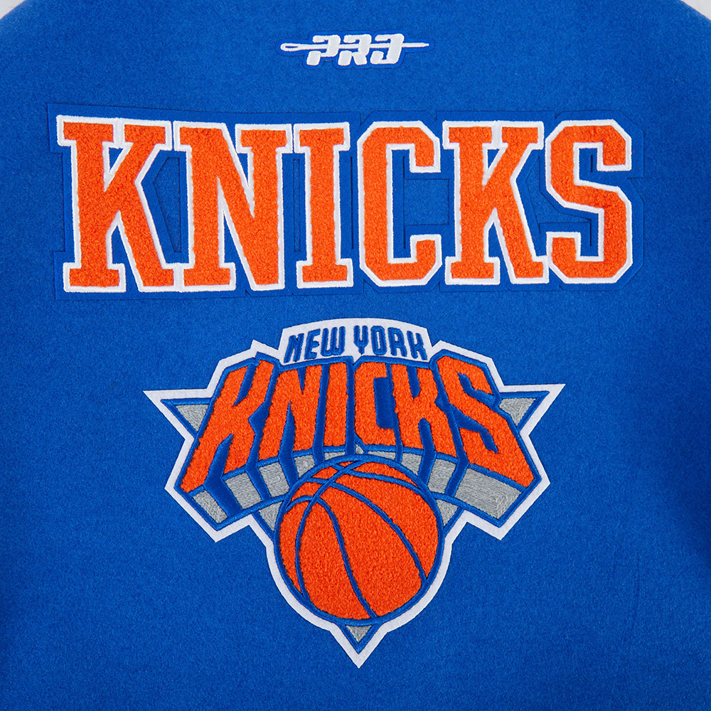 NBA NEW YORK KNICKS RETRO CLASSICS WOMEN'S COAT (ROYAL/ORANGE/ROYAL)