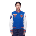 NBA NEW YORK KNICKS RETRO CLASSICS WOMEN'S COAT (ROYAL/ORANGE/ROYAL)
