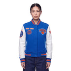 NBA NEW YORK KNICKS RETRO CLASSICS WOMEN'S COAT (ROYAL/ORANGE/ROYAL)