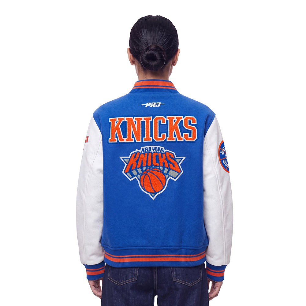 NBA NEW YORK KNICKS RETRO CLASSICS WOMEN'S COAT (ROYAL/ORANGE/ROYAL)