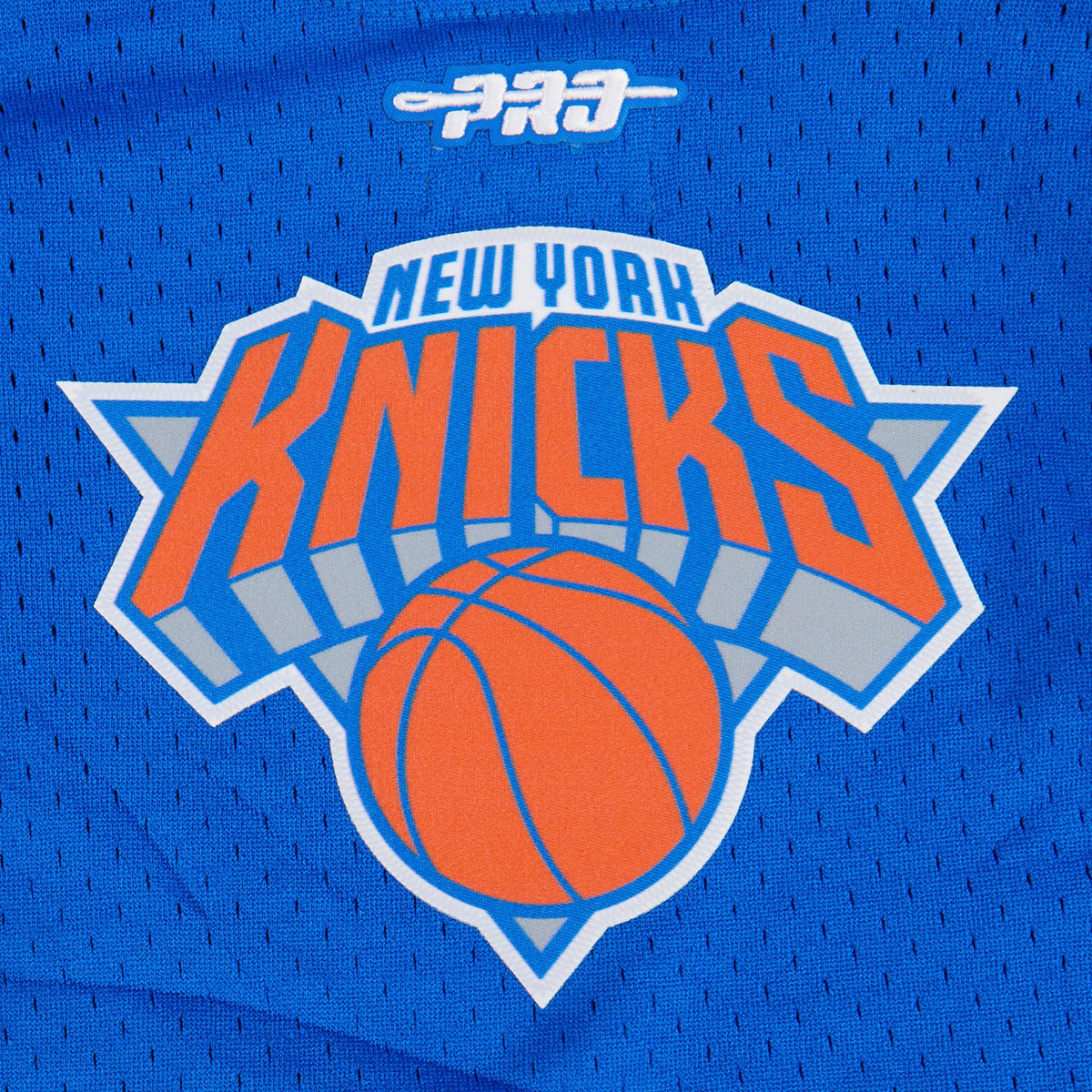 NBA NEW YORK KNICKS CLASSIC T-SHIRT EN FILET À MANCHES COURTES POUR GARÇON ENFANT (BLEU ROYAL/ORANGE)