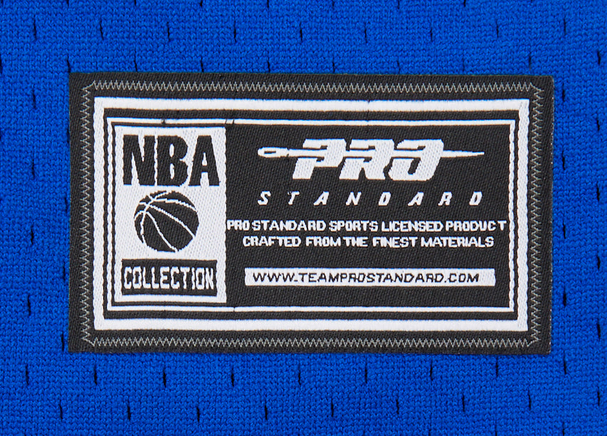 NBA NEW YORK KNICKS CLASSIC CHEMISE BOUTONNÉE EN FILET POUR GARÇON ENFANT (BLEU ROYAL/ORANGE)