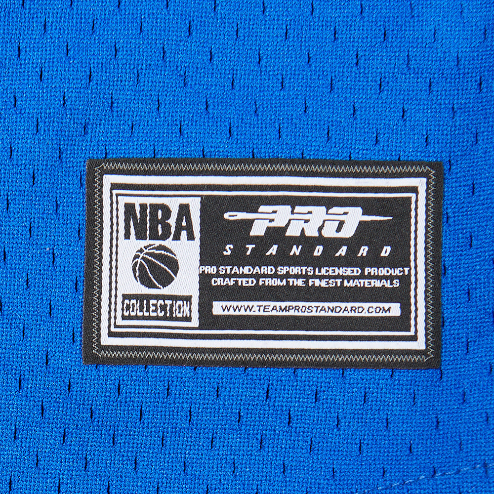 NBA NEW YORK KNICKS CLASSIC CHEMISE BOUTONNÉE EN FILET POUR GARÇON ENFANT (BLEU ROYAL/ORANGE)