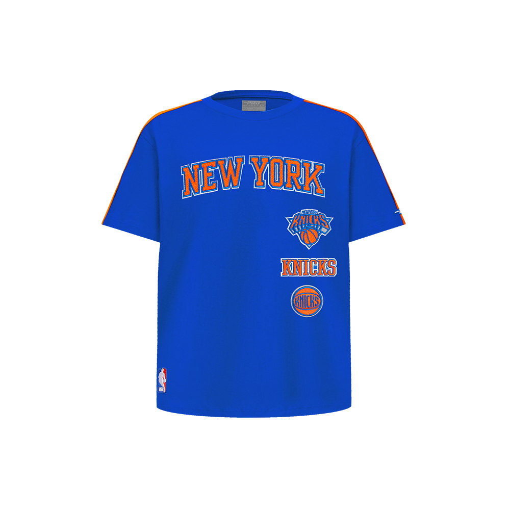 NBA NEW YORK KNICKS RETRO CLASSIC LITTLE BOY'S SHORT SLEEVE TAPING TEE (ROYAL BLUE/ORANGE)