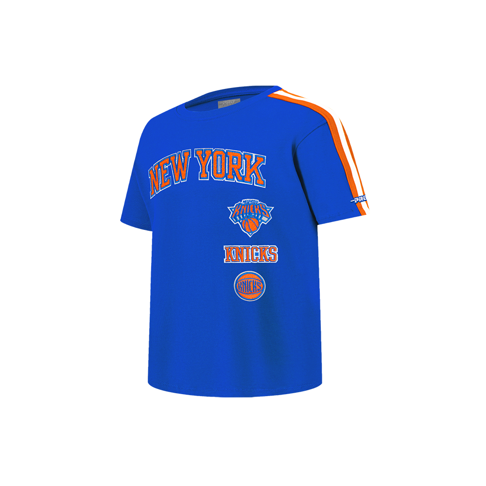 NBA NEW YORK KNICKS RETRO CLASSIC LITTLE BOYS SHORT SLEEVE TAPING TEE (ROYAL BLUE/ORANGE)