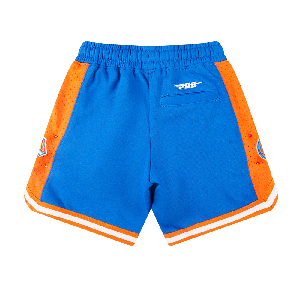 NBA NEW YORK KNICKS CLASSIC LITTLE BOYS FLEECE 2.0 SHORT (ROYAL BLUE/ORANGE)