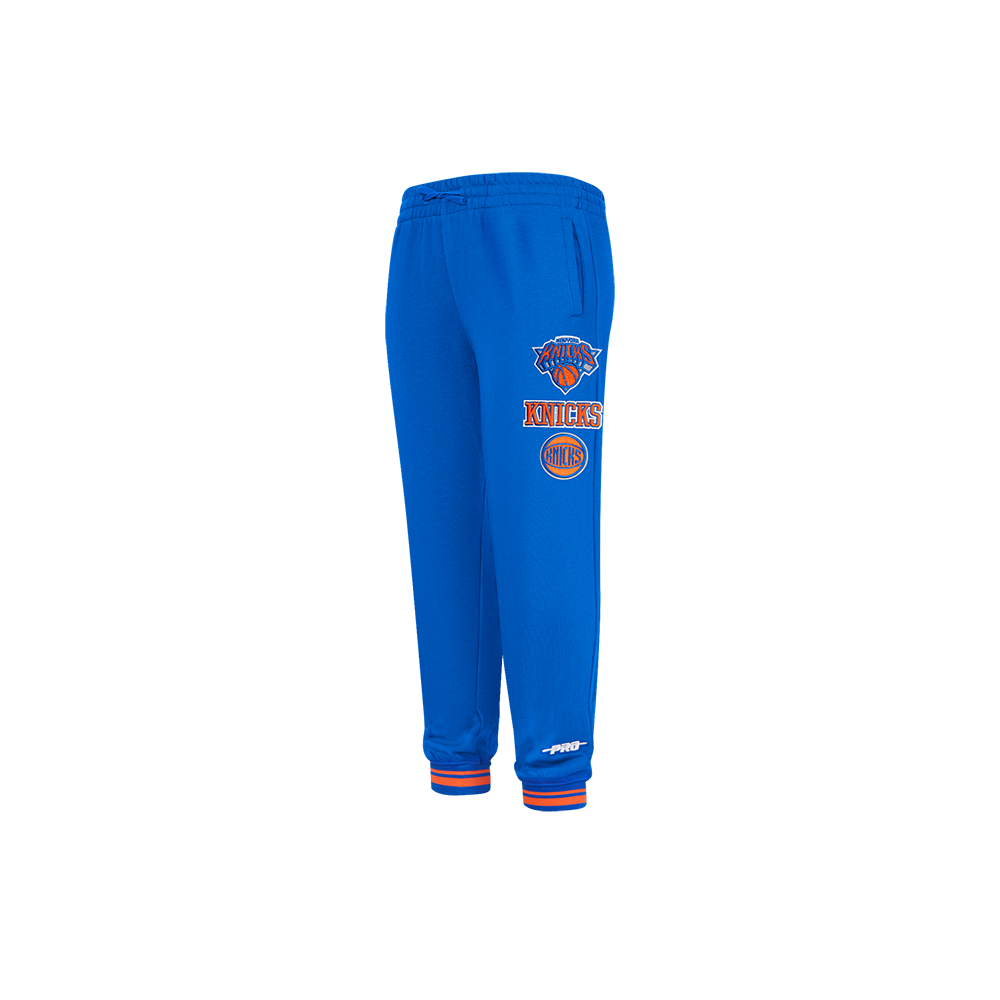 NBA NEW YORK KNICKS RETRO CLASSIC LITTLE BOY'S RIB FLC SWEATPANT (ROYAL/ORANGE/ROYAL)
