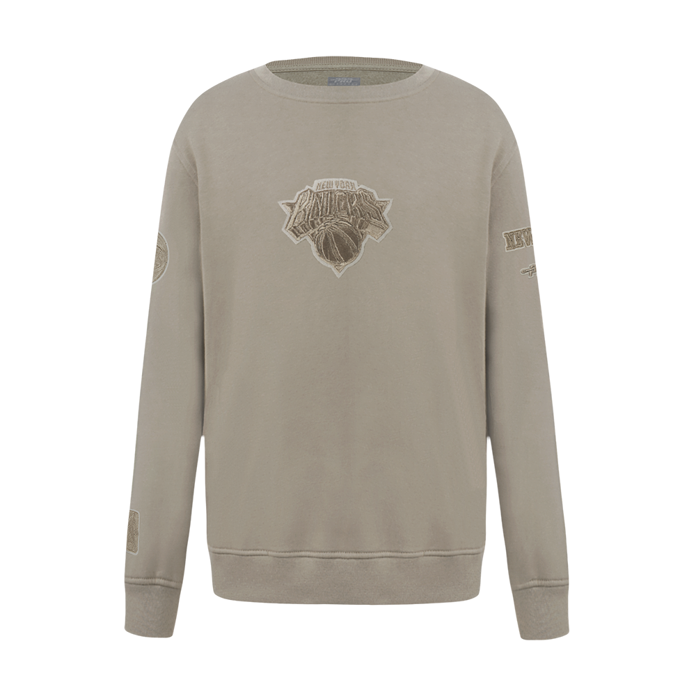 NBA NEW YORK KNICKS NEUTRAL CHANDAIL À COL ROND EN MOLLETON POUR GARÇON ENFANT (TAUPE)
