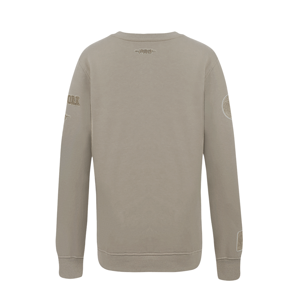 NBA NEW YORK KNICKS NEUTRAL CHANDAIL À COL ROND EN MOLLETON POUR GARÇON ENFANT (TAUPE)