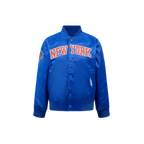 NBA NEW YORK KNICKS CLASSIC BLOUSON EN SATIN POUR GARÇON ENFANT (BLEU ROYAL)