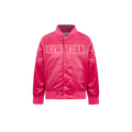 NBA NEW YORK KNICKS TRIPLE PINK LITTLE GIRL'S SATIN JACKET (BEETROOT PURPLE)