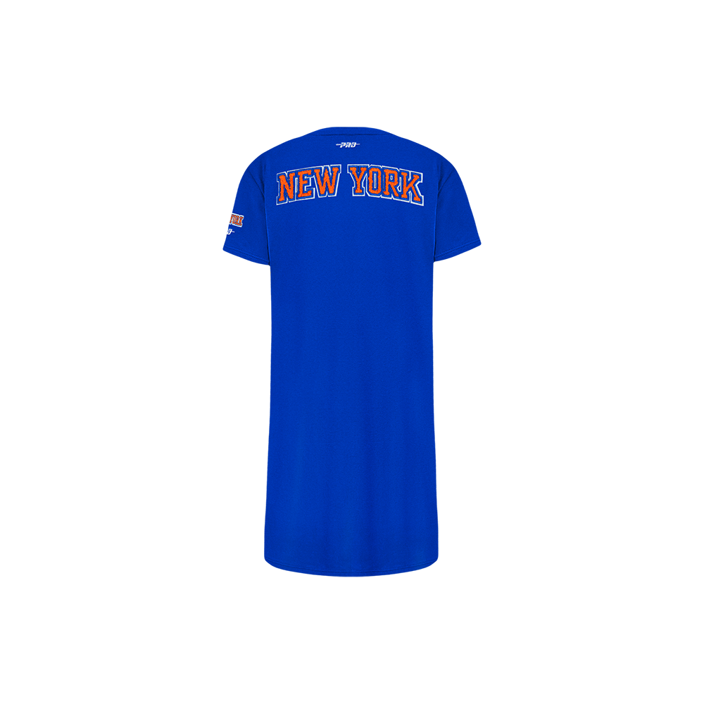 NBA NEW YORK KNICKS CLASSIC ROBE T-SHIRT POUR FILLE ENFANT (BLEU ROYAL)