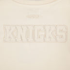 NBA NEW YORK KNICKS NEUTRAL LITTLE GIRL'S FLEECE CREWNECK (EGGSHELL)