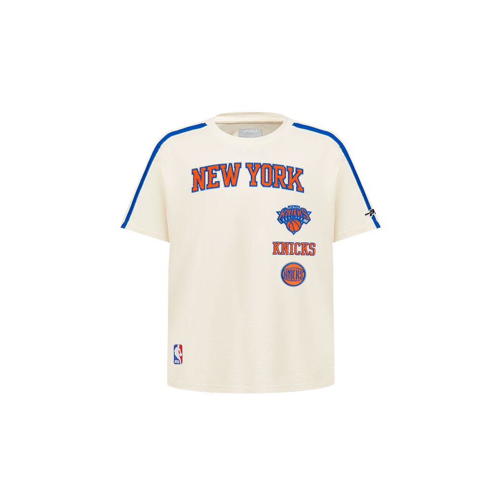 NBA NEW YORK KNICKS RETRO CLASSIC TODDLER BOY'S SHORT SLEEVE TAPING TEE(EGGSHELL/ROYAL BLUE)