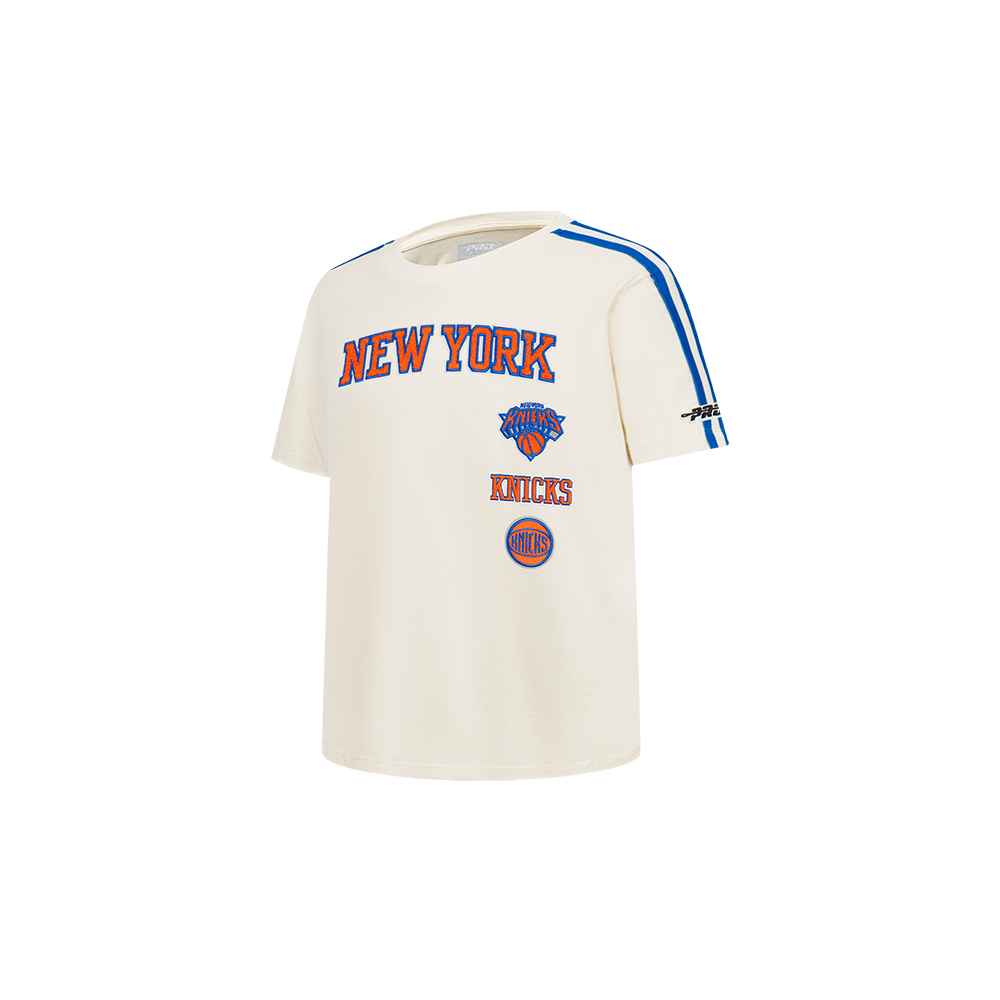 NBA NEW YORK KNICKS RETRO CLASSIC TODDLER BOY'S SHORT SLEEVE TAPING TEE(EGGSHELL/ROYAL BLUE)