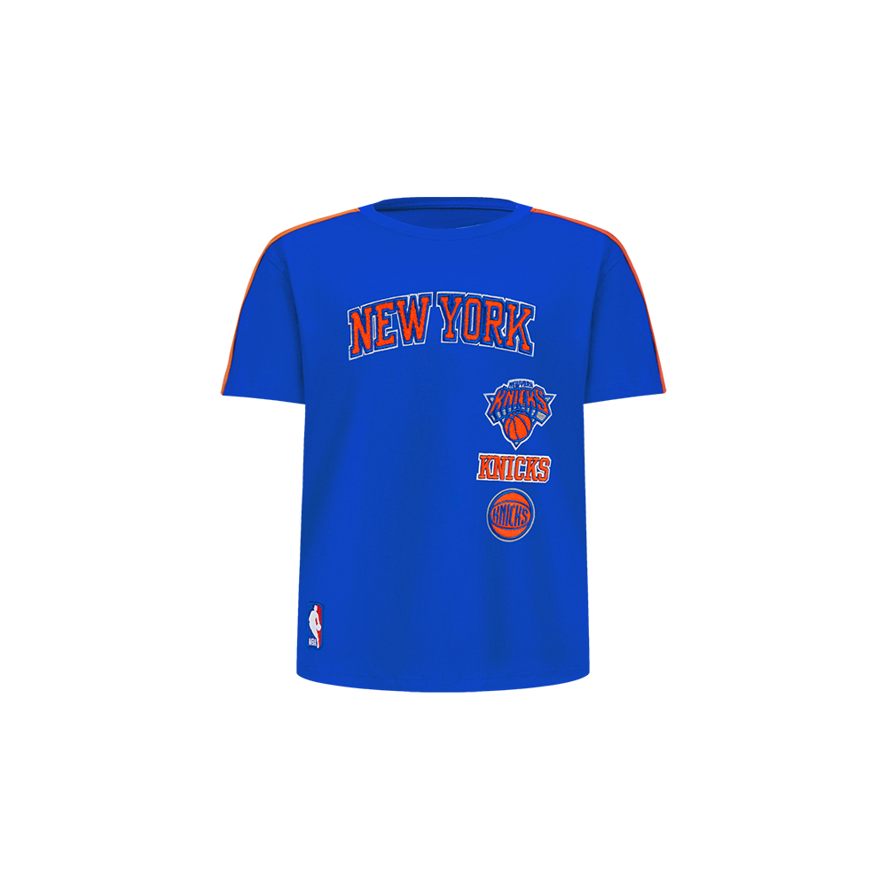 NBA NEW YORK KNICKS RETRO CLASSIC TODDLER BOY'S SHORT SLEEVE TAPING TEE(ROYAL BLUE/ORANGE)