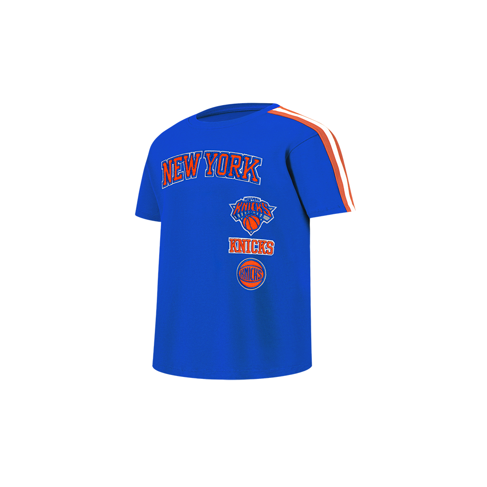 NBA NEW YORK KNICKS RETRO CLASSIC TODDLER BOY'S SHORT SLEEVE TAPING TEE(ROYAL BLUE/ORANGE)