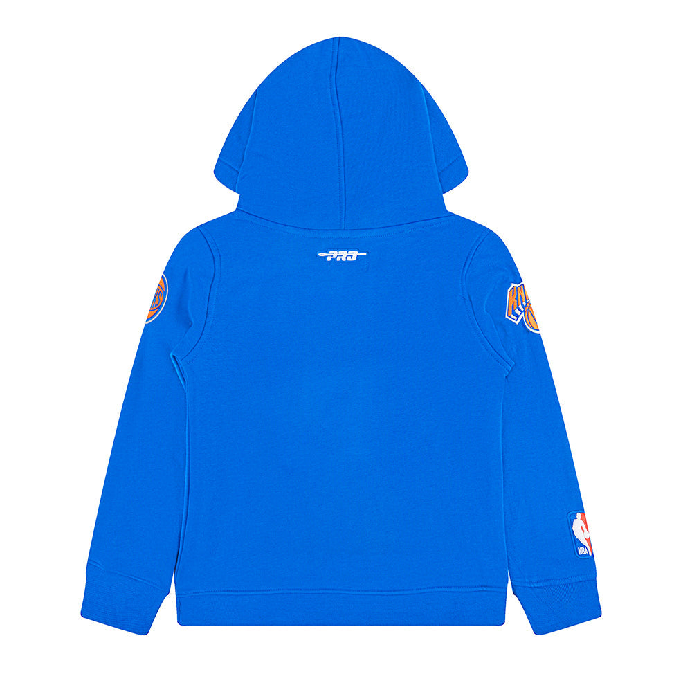 NBA NEW YORK KNICKS CLASSIC TODDLER BOYS FLEECE PULLOVER HOODIE (ROYAL BLUE)