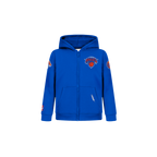 NBA NEW YORK KNICKS CLASSIC CHANDAIL À CAPUCHON EN MOLLETON À GLISSIÈRE POUR GARÇON BAMBIN (BLEU ROYAL)
