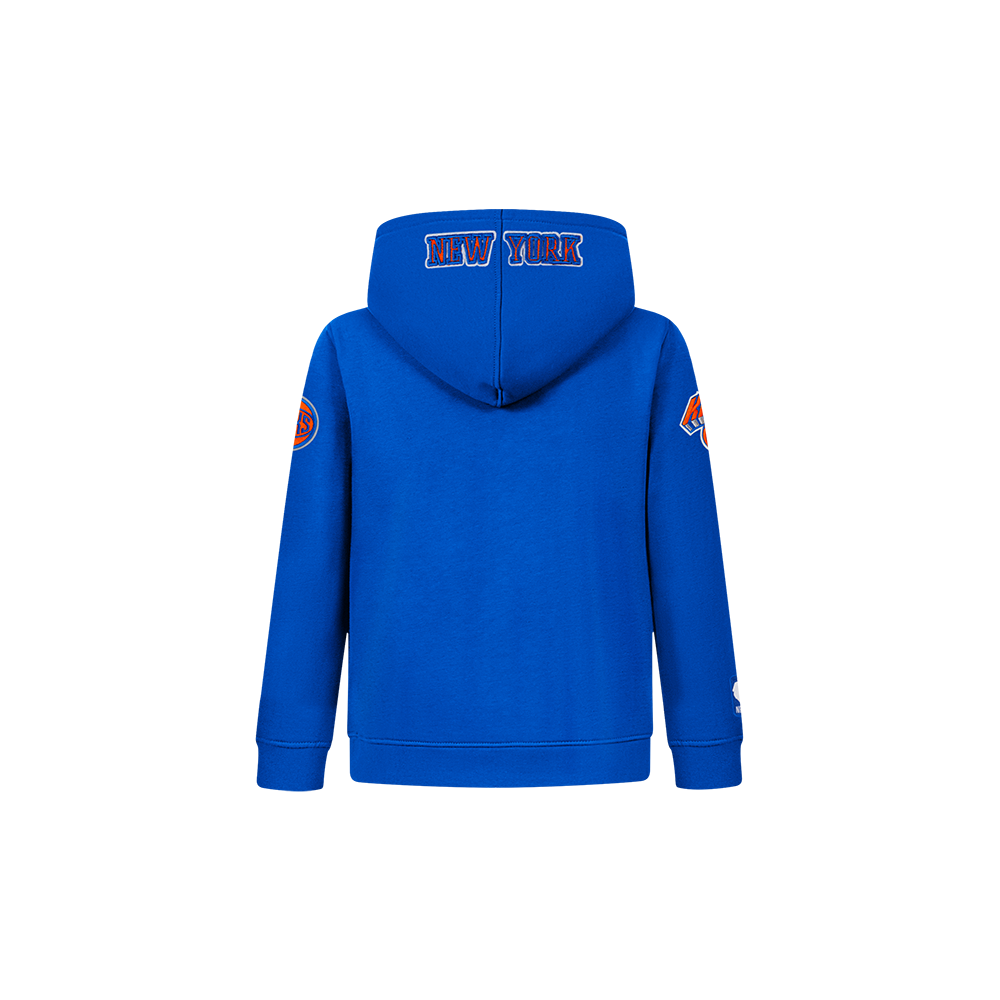 NBA NEW YORK KNICKS CLASSIC CHANDAIL À CAPUCHON EN MOLLETON À GLISSIÈRE POUR GARÇON BAMBIN (BLEU ROYAL)