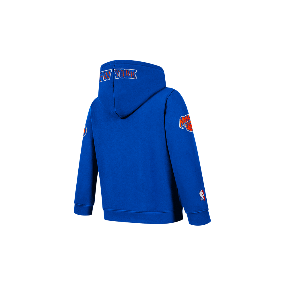 NBA NEW YORK KNICKS CLASSIC CHANDAIL À CAPUCHON EN MOLLETON À GLISSIÈRE POUR GARÇON BAMBIN (BLEU ROYAL)